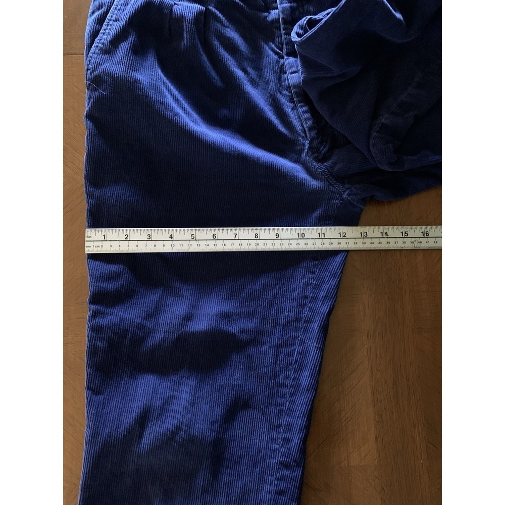 VTG Woolrich Men's Navy Corduroy Pants 34x29 Pleated Baggy Loose - Picture 15 of 16